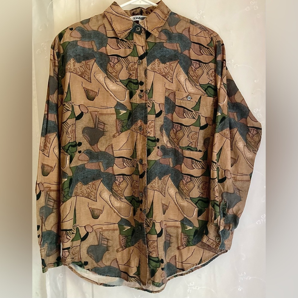 Vintage Silkable Women’s Size Small Silk and Cotton Blouse